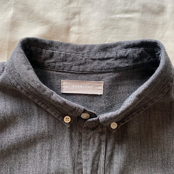 Everlane Charcoal Button-Down Shirt - Picture 6 of 7